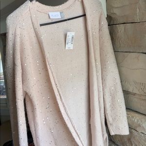 Light pink cardigan with sparkles